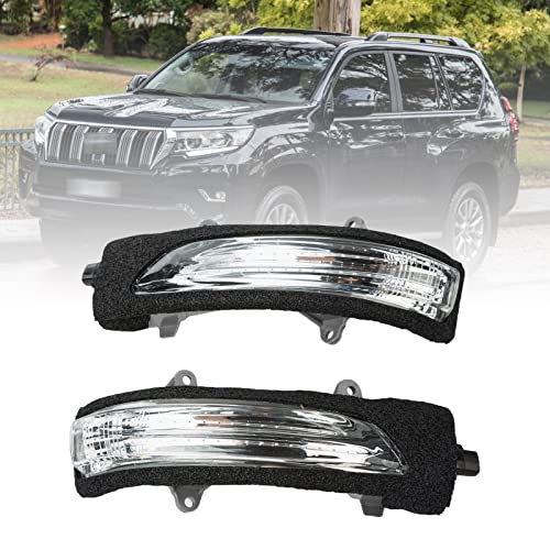Komillion Side Mirror Turn Signal Light Fit for 2009-2018 for Land Cruiser Prado 2012-2018 For Land Cruiser, Side Marker Lamp Front Left Drive Side & Right Passenger Side