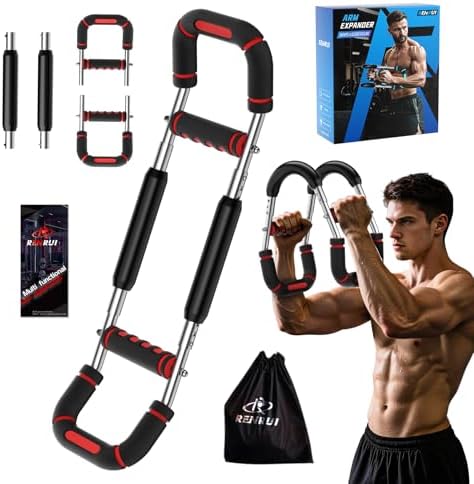 Twister Arm Trainer, Adjustable 5 Resistance Levels (40-130 lbs) Chest & Arm Workout Equipment for Men & Women