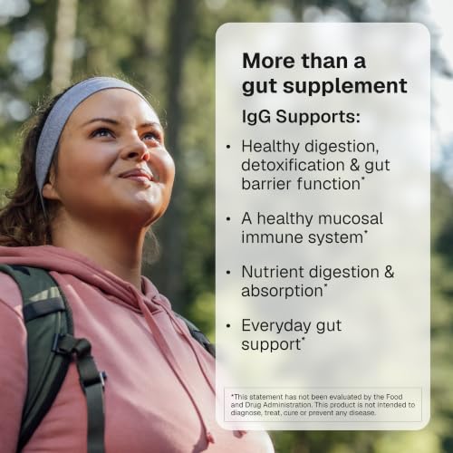 Image of Microbiome Labs Mega IgG2000 Gut Health Powder for Women, Men & Kids 2+ - IgG Immunoglobulin Supplement for Digestive Health Support - Dairy-Free Bovine Colostrum Supplement Alternative (2.1 Ounces)