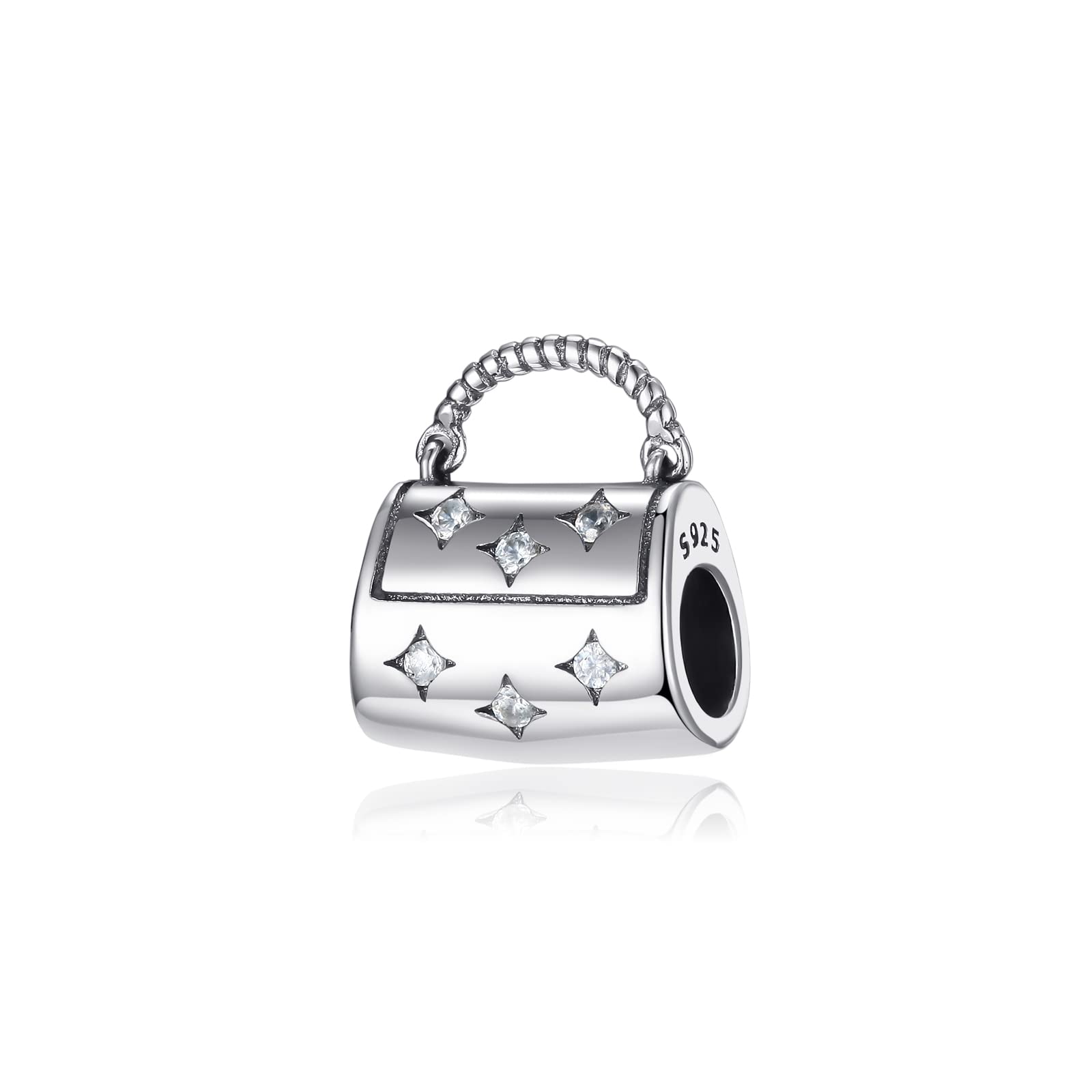 FLUFLO Charm Anhänger Damen 925 Sterling Silber für Armband Charms Beads passend für Pandora Armband und Halskette, Kompatibel mit Europäischen Armbänder für Frauen Mädchen C01