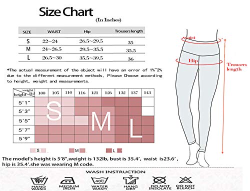 Redqenting Women’s High Waist Seamless Leggings Ankle Yoga Pants Squat Proof Tights Pink