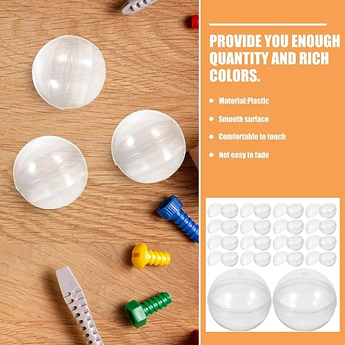 Healifty 100 StüCk Klare FüLlbare Kugeln 1.10 Zoll Runde PlastikbäLle FüR DIY Bastelprojekte KinderkrallenbäLle Geschenkverpackung Und Partydeko