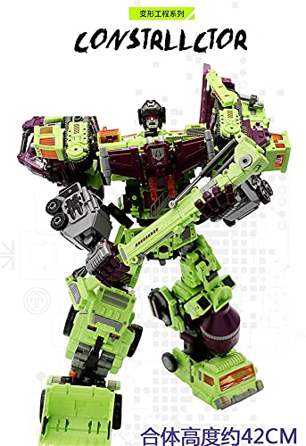Xilala Trǎnsformérs Robot Toy, 6In1 Devastator Sets Bulldozer Bonecrusher Gt Ko Transformation Figure Toy,Children's Gifts, Birthday Gifts (Color : Green) #TOP5