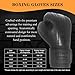 EVAGWY Boxing Gloves for Men and Women，Pro Training Sparring，Suitable for Boxing Kickboxing MMA Fighting，Adult Heavy Punching Bag Gloves，Workout Gloves for Boxing，Muay Thai (Black, 12OZ)