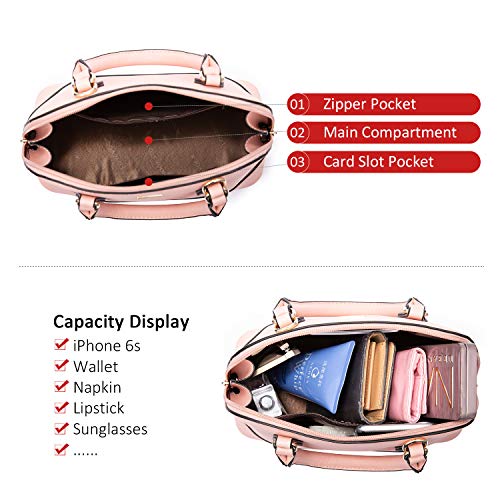 Image of LOVEVOOK Purse for Women Crossbody Bags Classic Double Zip Top Handle Dome Satchel Bag