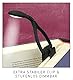 moses. libri_x LED Leselicht Lumi Plus Schwarz , Klemmleuchte mit stufenlosem Dimmer , Leselampe zum Lesen im Dunkeln
