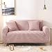 Fsogasilttlv Sofa-Schonbezug Fleckenabweisend,Sofabezug Universeller Sofabezug Für Wohnzimmer, Elastischer Couchbezug Polyester Schonbezug Vier Jahreszeiten-Rosa 3-Sitzer 190-230cm1 pcs