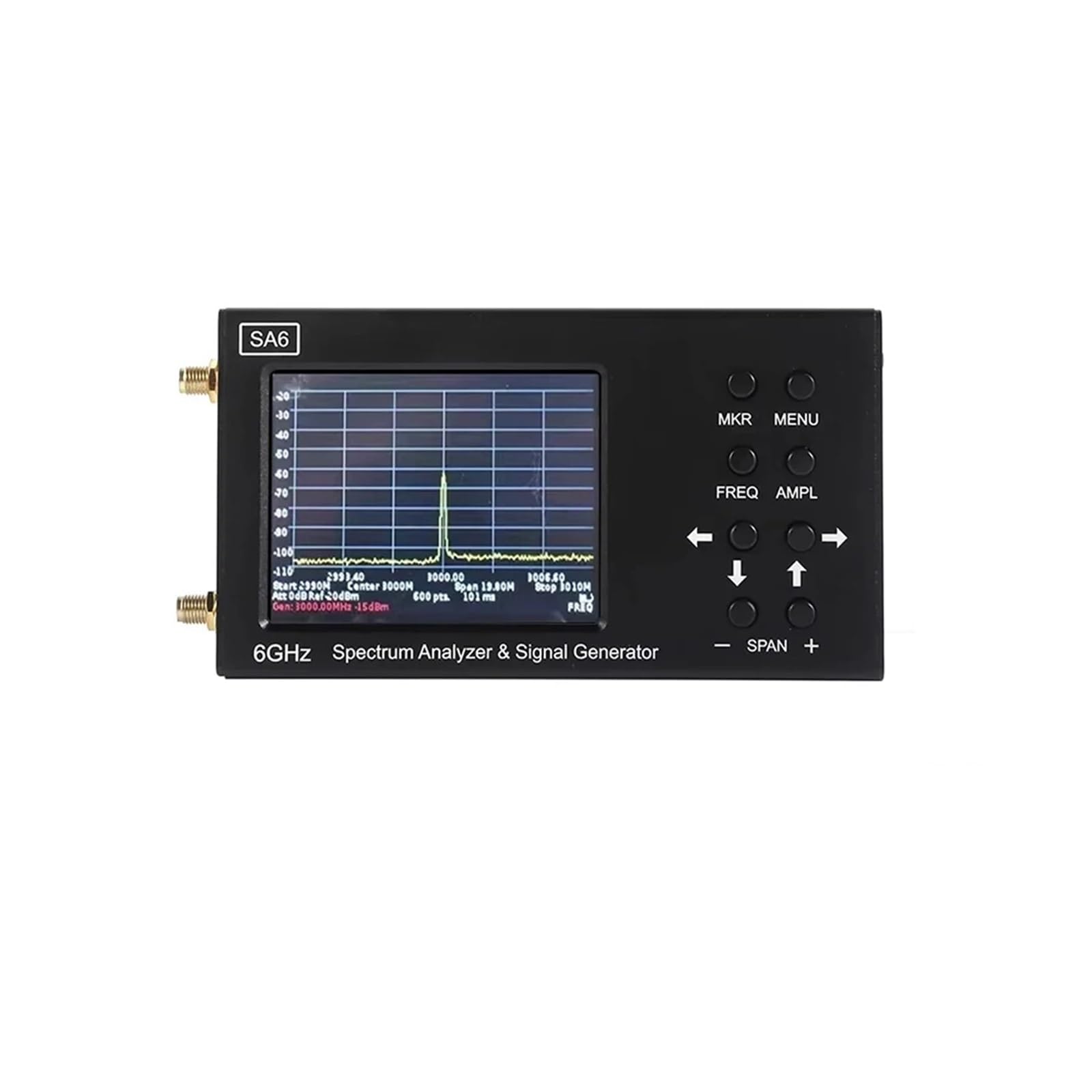 Spektrumanalysator, SA6 Spektrumanalysator 6 GHz 35-6200 MHz Signalgenerator Bietet PC-Software zur Messung von Funksignalen Richtungskompass