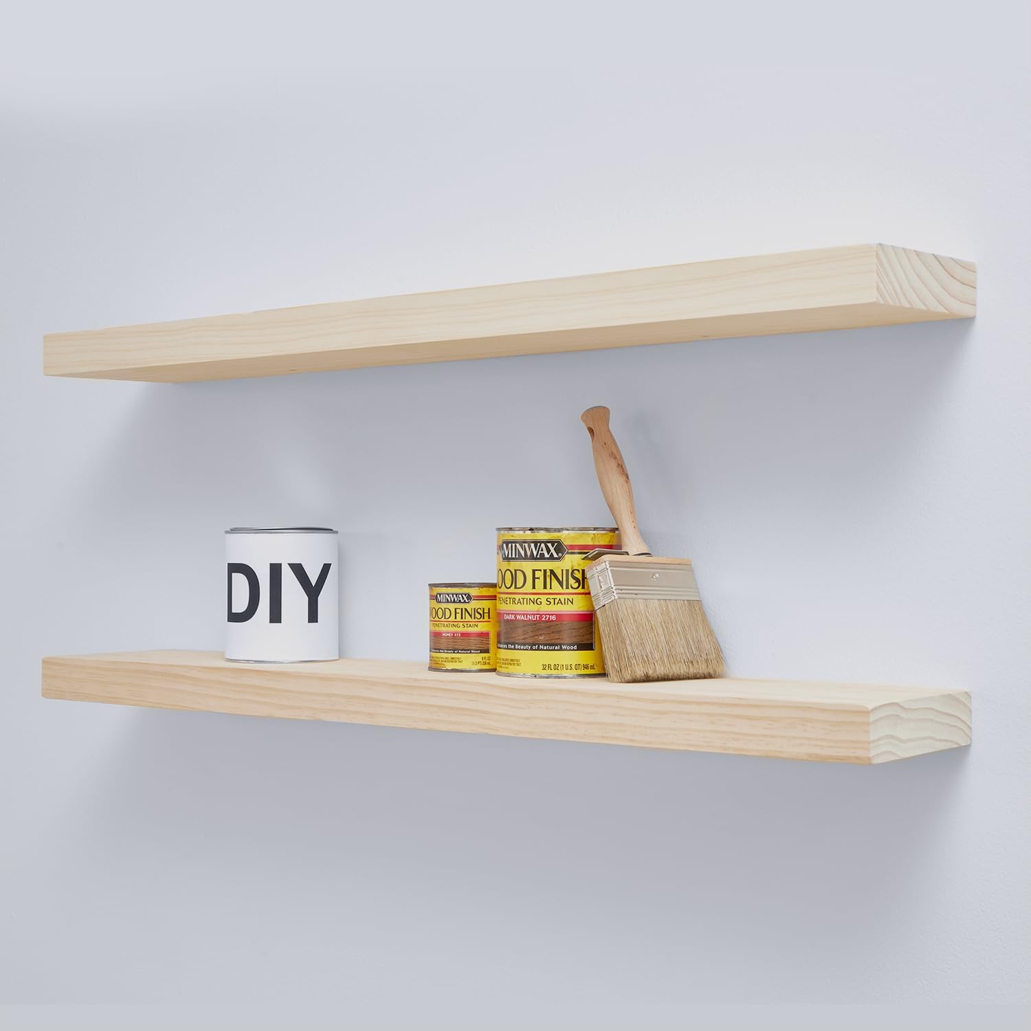 Homeforia 36in Wood Floating Shelves (Set of 2)
