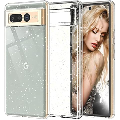 YIRSUR Compatible with Google Pixel 7 Pro (2022) Glitter Clear Case, Soft TPU Bumper Anti-Scratch Shockproof Transparent Sparkly Cover Case Compatible with Google Pixel 7 Pro Cover