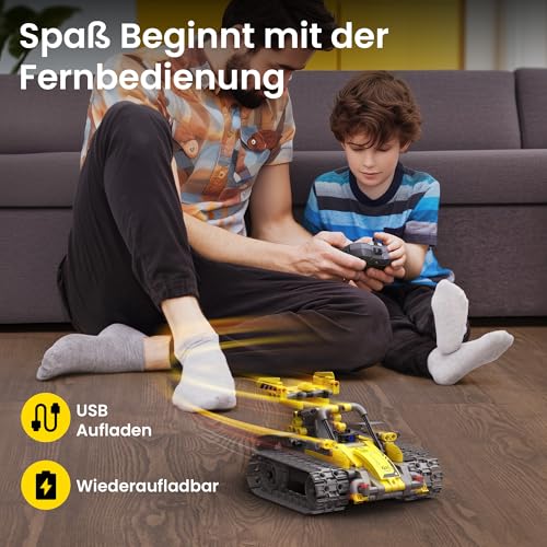 Sillbird Roboter Baukasten für Jungen 8-12 Jahre, 5-in-1 programmierbares Robotik Set mit App & Fernbedienung, Mint Technik Spielzeug, Geschenk für Weihnachten und Geburtstag, 488 Teile