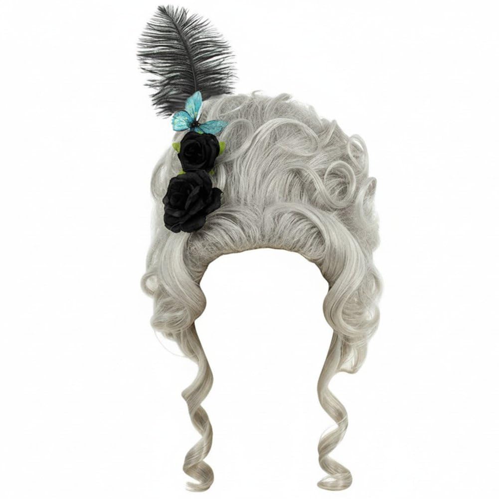 Perruque coloniale pour femme chignon baroque victorien halloween