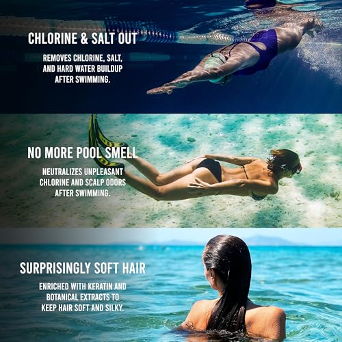 SOOO Swim Shampoo Bundle – Chlorine Removal After-Swim Shampoos for Swimmers (16.9oz) + Kids 2-in-1 Tear-Free Pool Body Wash (10.1oz), Gentle Hydrating Pool Shampoo for Baby, Kids & Family — view 4