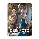 PR Print Royal Blech-Schild selbst gestalten - Metall-Poster mit Foto und Text Bedrucken - Schild A3, 30x42cm, Hochformat I Personalisiertes Geschenk