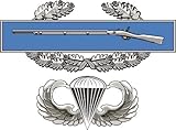 MilitaryDecals23 US Army Combat Infantry Badge Jump Wings Decal Sticker 5.5'