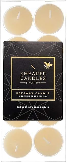 Shearer Candles Beeswax (Pack of 10) Tealights - Ivory