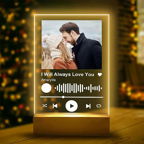 Jecivila Custom Spotify Plaque | Personalized Acrylic Song with Photo