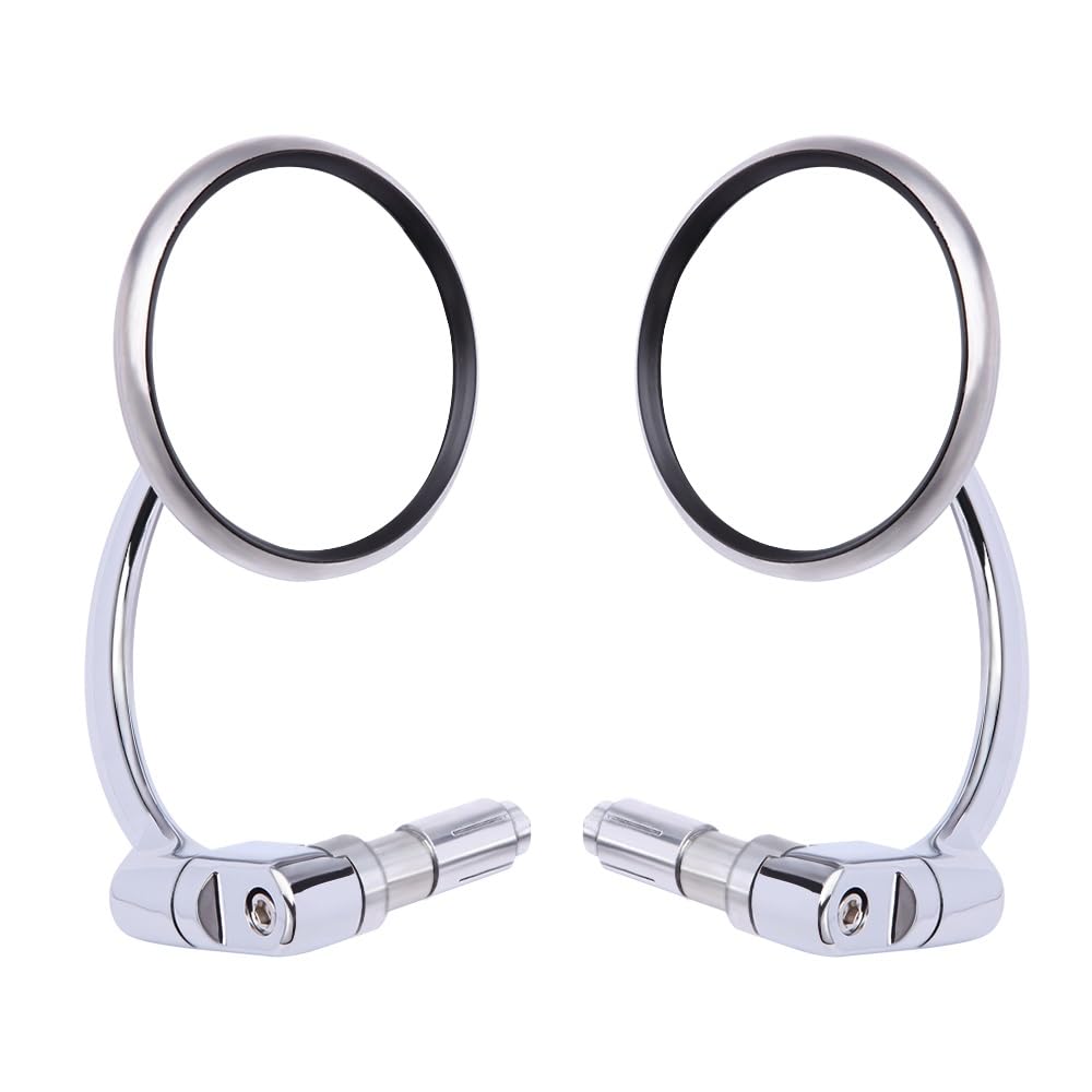Rétroviseurs moto ronds universels 7/8 chromés pour guidon Yamaha Honda