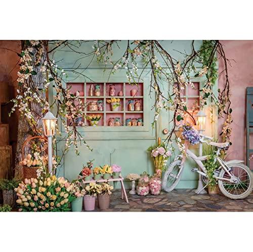 Toile de fond photographie fleuriste et mariage fond studio vélo tulipe