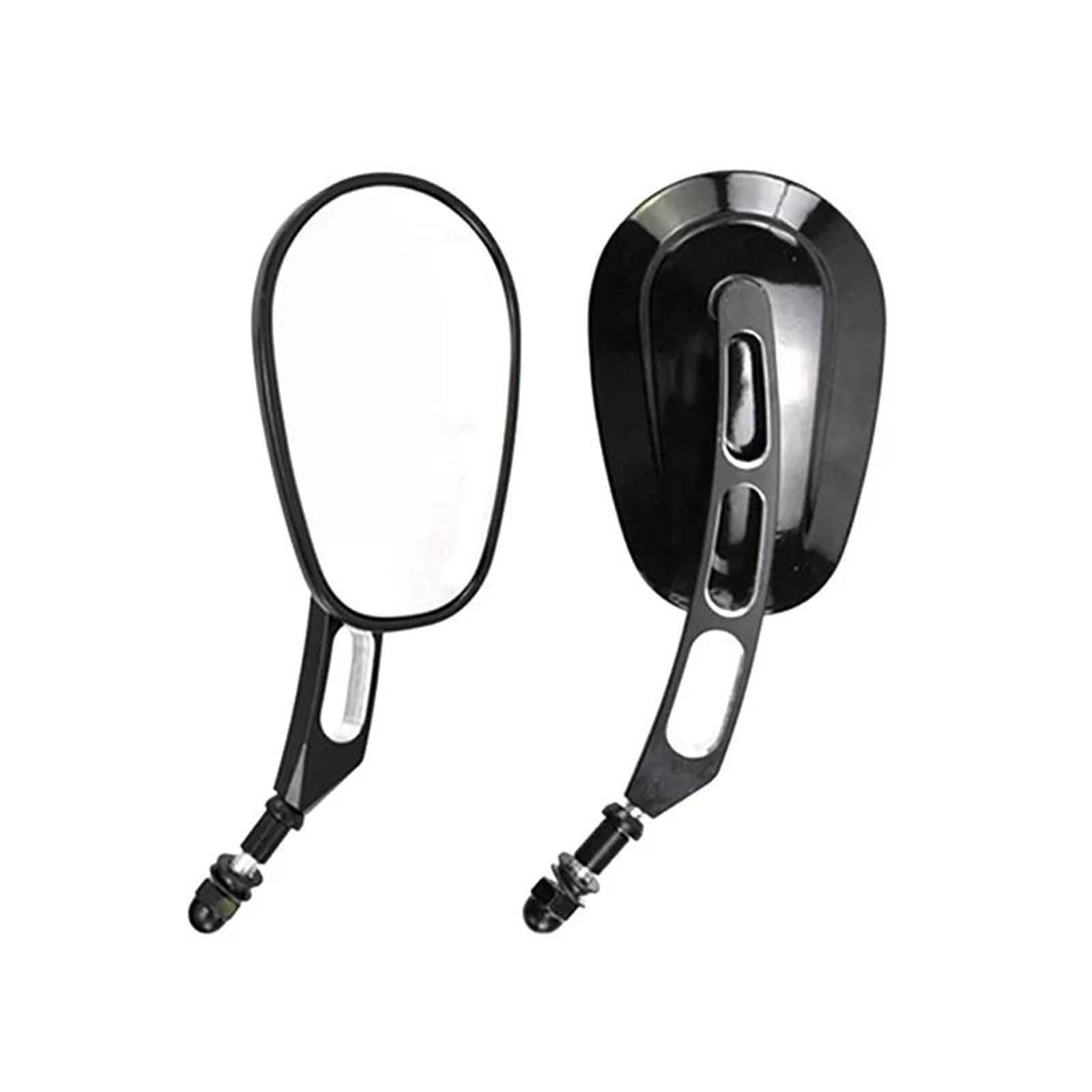 Retrovisor de aluminio antivibración para manillar de moto custom 7