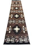 Concord Global Trading Southwest Native American Area Rug Chocolate Brown Design C318 (2 Feet 4 Inch