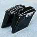XMT-MOTO 5" Vivid Black Stretched Extended Hard Saddlebags For 1993-2013 Harley Touring Models FLT,FLHT,FLHTCU,FLHRC,Road King,Road Glide,Street Glide,Electra Glide,Ultra-Classic
