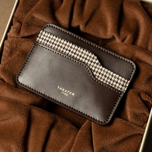 Image of Theater 1705 Men's Card Holder Wallet | Slim Faux Leather Card Case for Men | Compact RFID Style Card Organizer for Daily Use