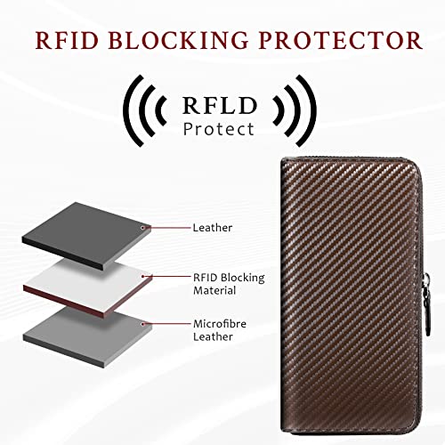 Travelambo Large Wallets for Women Zip Around Ladies Clutch Long Wallets4