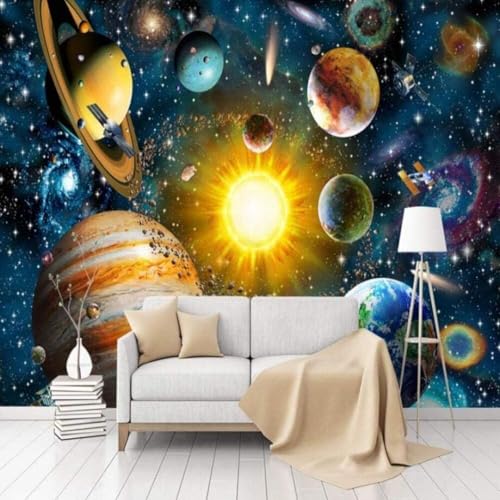 Papel pintado galaxia 3D 400x280 cm para transformar el dormitorio juvenil 3