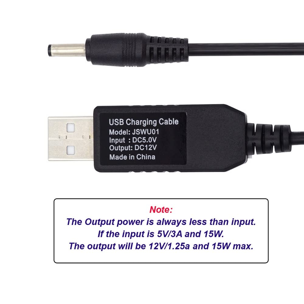 USB 5V Auf 12V Konverter Kabel - DC Spannungswandler 1M Mit 3.5mm/5.5mm Anschluss