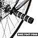 X AUTOHAUX 4pcs Aluminum Alloy Rear Foot Pegs Footrests Universal Black for BMX MTB Bike Bicycle Fit 3/8 Inch Axles