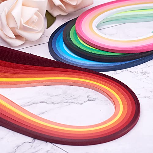 Craftdady 1200 Streifen Quilling Papierstreifen 390 x 3 mm Gradual Rot für DIY Handwerk Party Dekoration