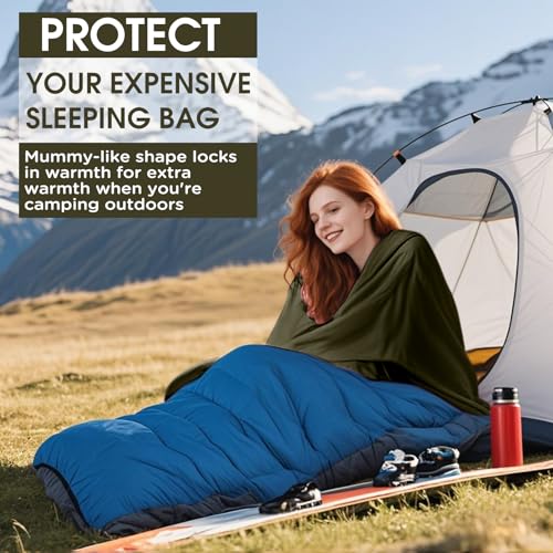JAICOM Hüttenschlafsack Ultraleicht, Neuer Nylon Schlafsack Liner (nur 150g) - Kleines Packmaß & besonders weich Reiseschlafsack, I Ideal für Backpacking, Hostels, Hütten Camping
