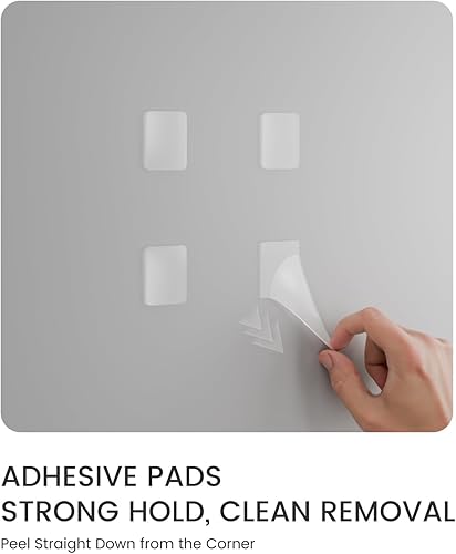 Vista 7 de Tablero de anuncios de fieltro grande de 36 x 24 pulgadas, alternativa al tablero de corcho – Paquete de 6 con 40 pestañas adhesivas extraíbles