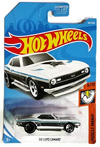 Hot Wheels 2019 Muscle Mania Camaro 68 Copo Blanco miniatura 1