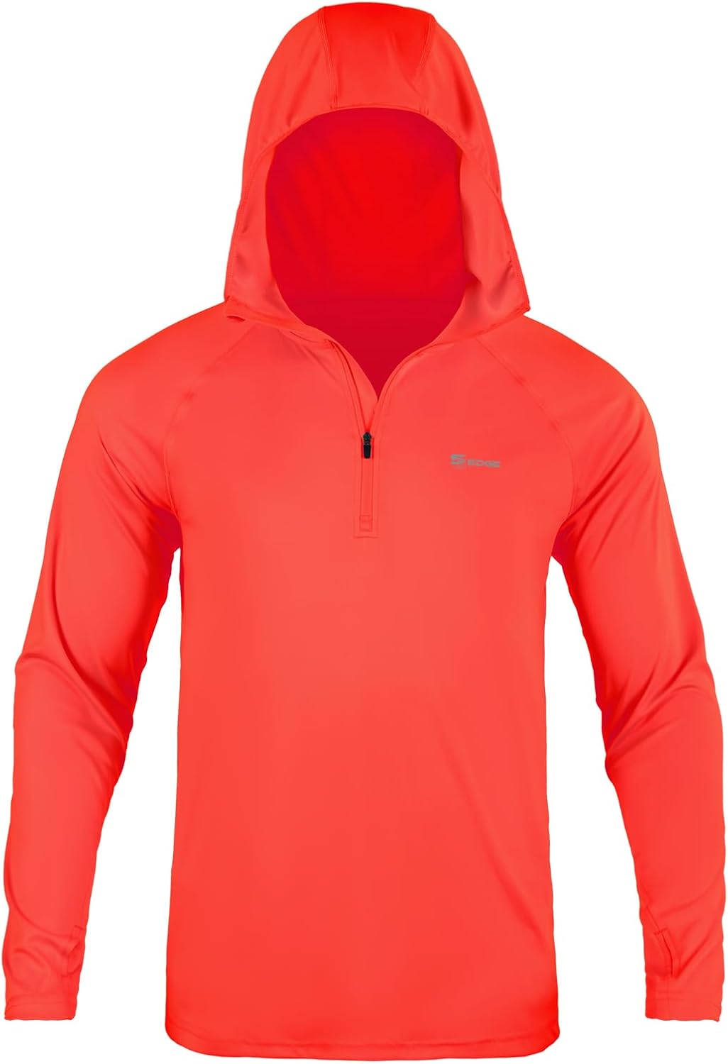 Men's 1/4 Zip Long Sleeve Rash Guard Hoodie Quick-Dry UPF 50+ Fishing Hiking and Water Sports