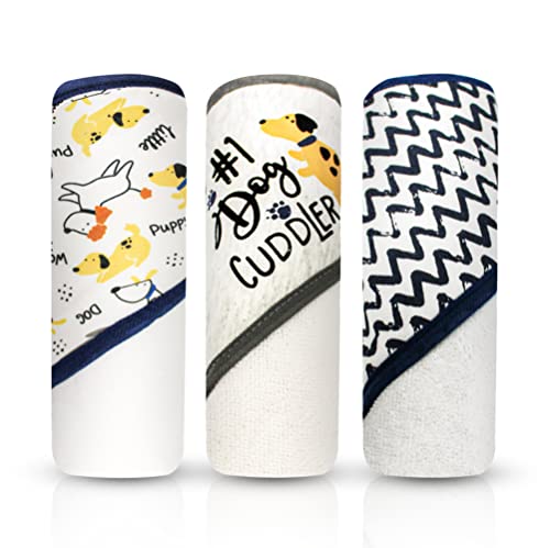 Image of MODERN BABY 3 Pack Hooded Baby Bath Towel Set for Newborns Infants & Toddlers, Boys & Girls Baby Hooded Towels