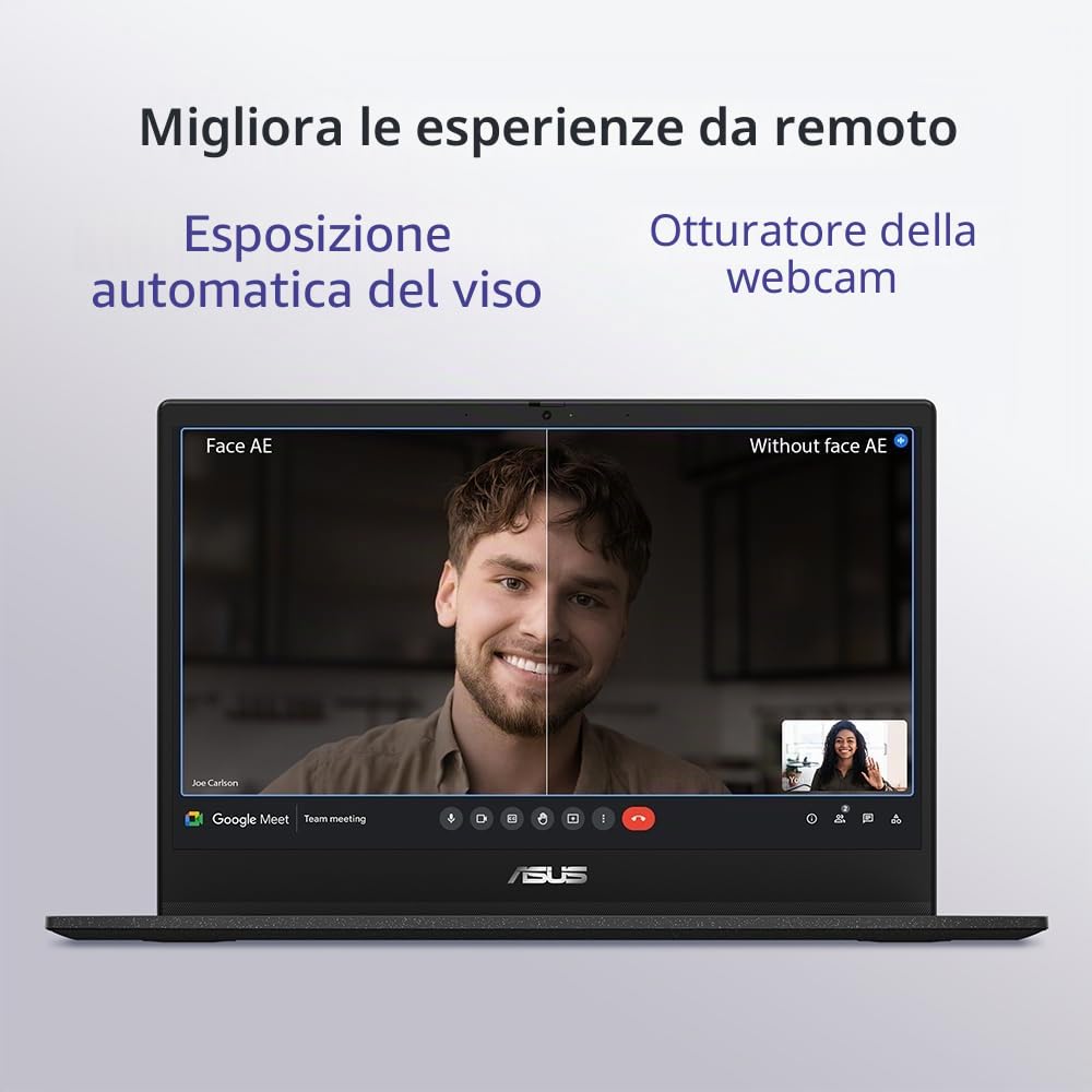 ASUS Chromebook 14 CM1402CM2A 14" Full HD Chromebook Laptop (processore MediaTek Kompanio 520, 4 GB RAM, 128 GB eMMC, sistema operativo Google Chrome)