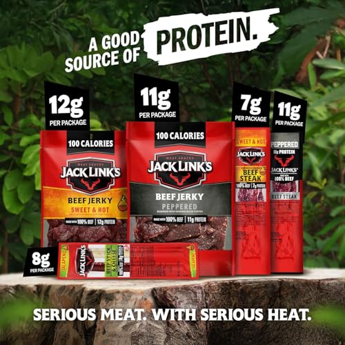 Jack Link's Spicy Beef Jerky Variety Pack Gift Basket - Assorted Jerky, Steaks, and Meat Stick & Cheese Combos - Ready to Eat Real Meat Protein Snacks - Good Source of Protein - 15 Pack - image 5