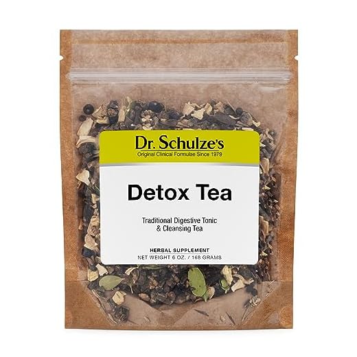 Dr. Schulze’s | Detox Tea | All Purpose Herbal Tonic | Powerful Digestive Stimulant | Dietary Supplement | Ultimate Liver Cleanse | Helps Eliminate Gas & Indigestion | Release Toxins | 6 Oz. Pack