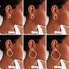 Gacimy Small 14K Gold Plated Hoop Earrings for Women, 14K Gold Plated Hoops with 925 Sterling Silvertone Post, Yellow Color 14 16 20mm Small Earrings for Women #4