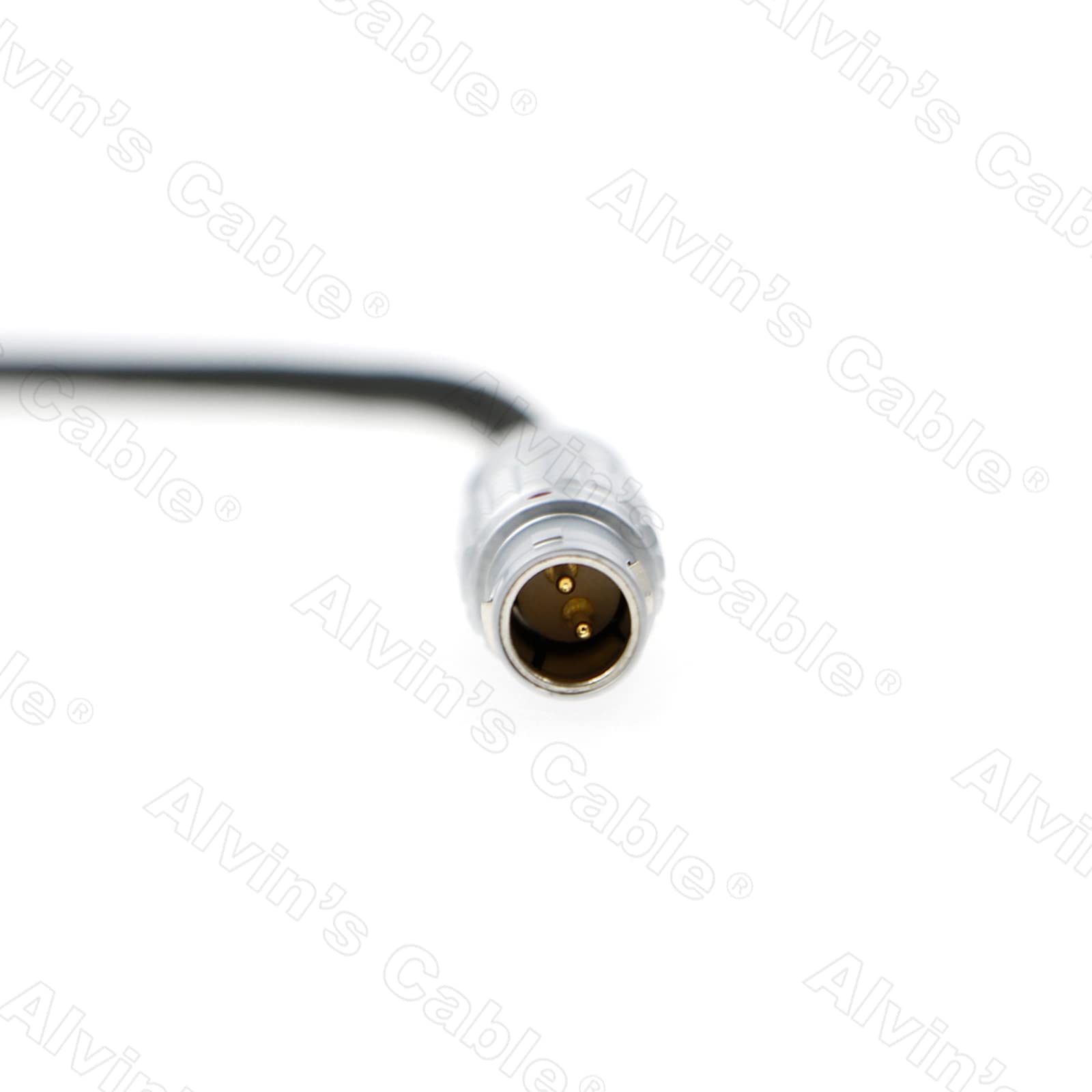 Flexible Cable de alimentación para Teradek Bond SmallHD Monitor Ángulo Recto Giratorio Macho de 2 Pines a Macho de 2 Pines Cable Trenzado 45cm |18''Alvin's Cables