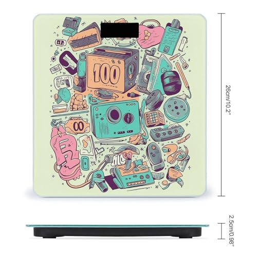 Balanza digital de baño I Love The Illustration 26x26 cm miniatura 2