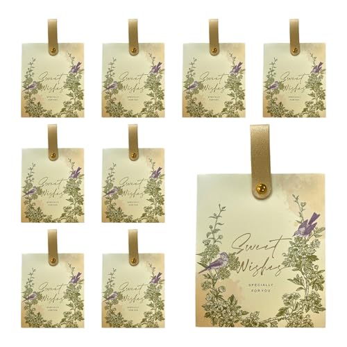 ONEBO 20 Pièces Coffrets Cadeaux pour Mariages, Dragees Boite Bapteme, avec Cravates en cuir, idéales pour Bonbons, Chocolats, Petits Cadeaux...