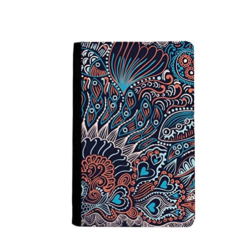Étui portefeuille de voyage compact motif poisson multicolore texture classique