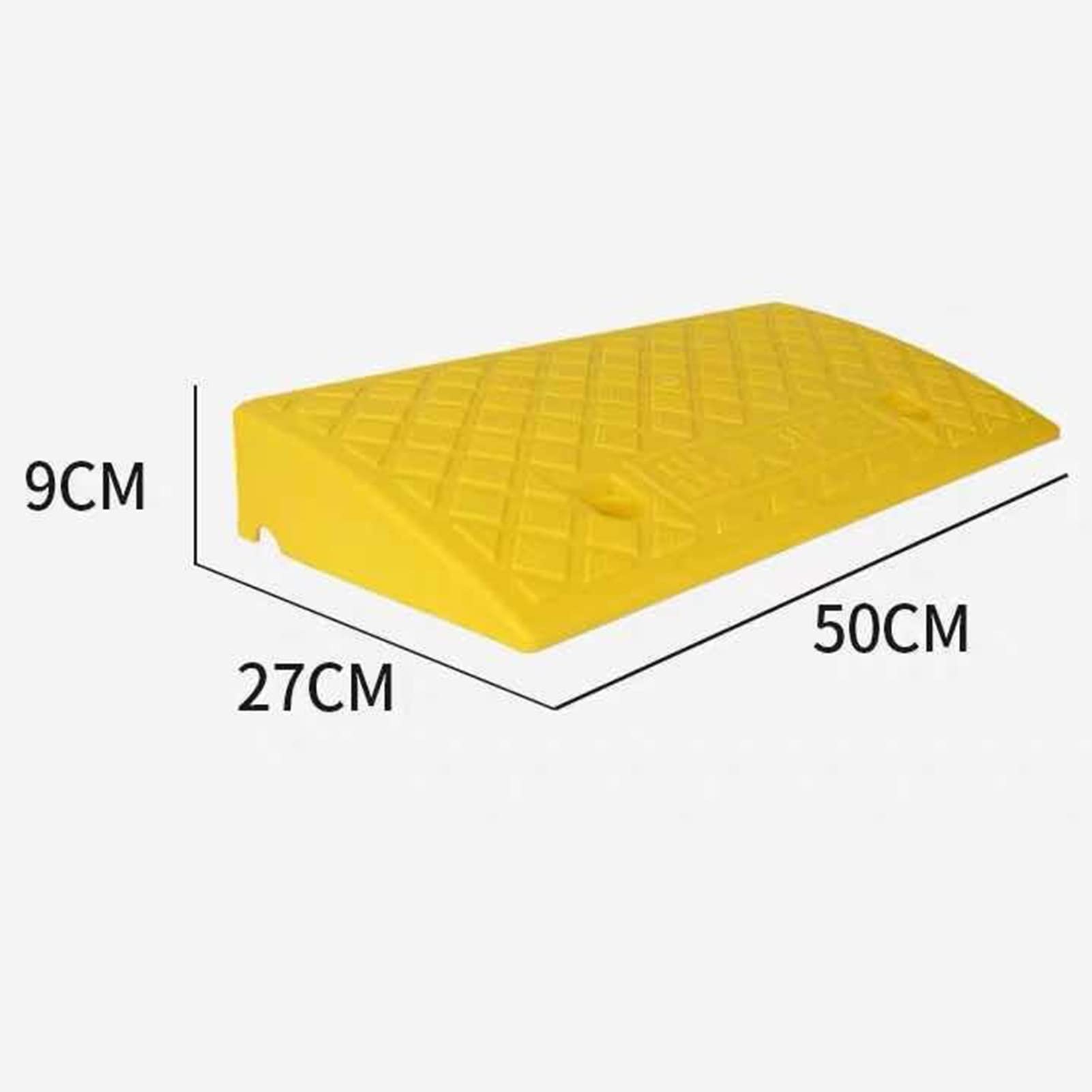 lyrlody Wytrzymały Plastikowy Próg Zwalniający, Czarno-żółty (Żółty/9cm)