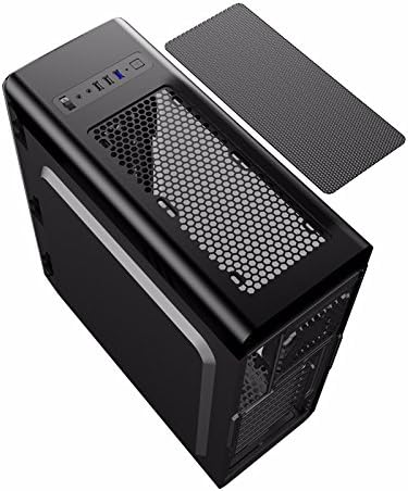 GAMEMAX G561 case with the acrylic side panel removed, showing the internal chassis