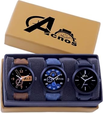 Acnos Analog Multi-Colour Dial Men's Watch - LR-COMBO-01-02-05