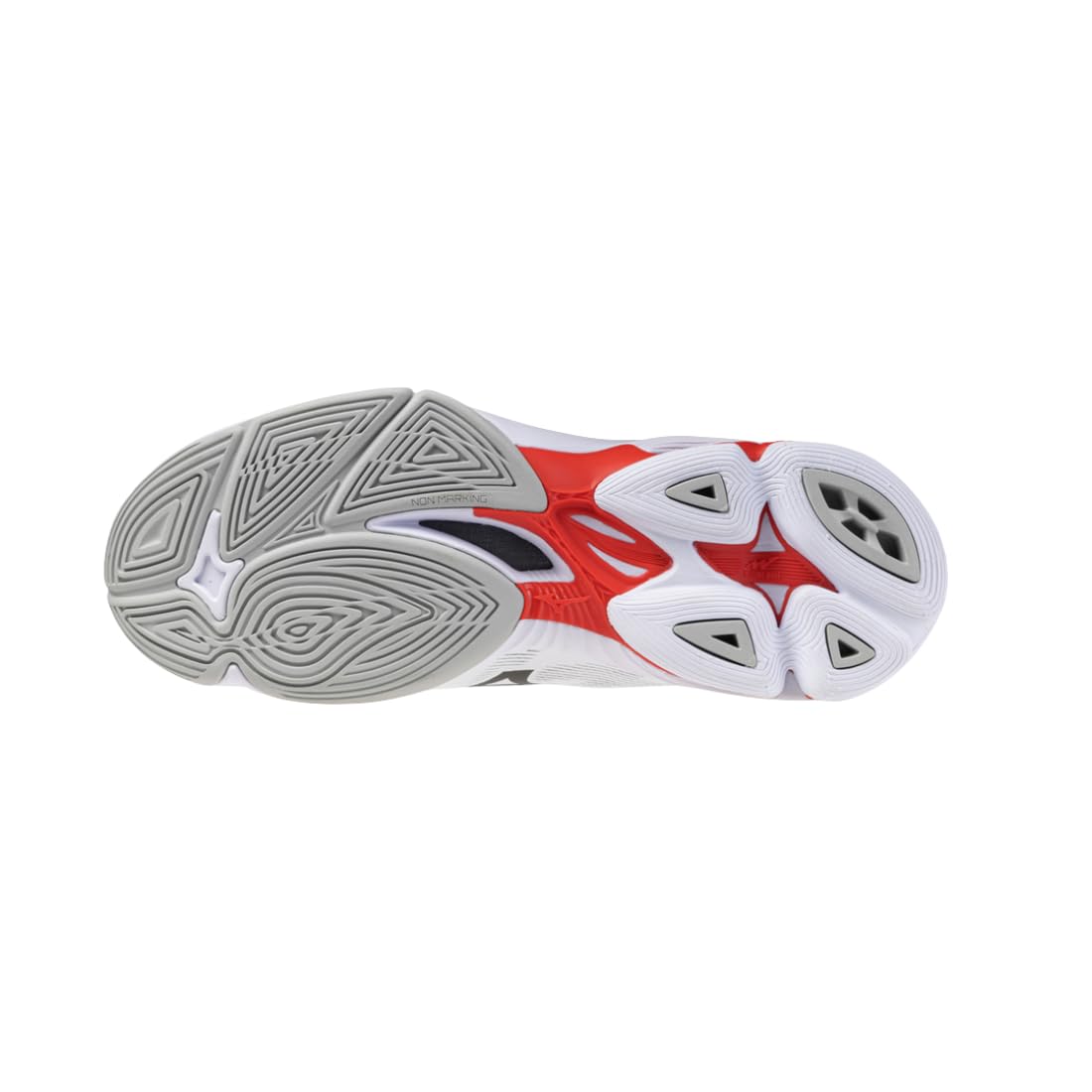 Mizuno Wave Lightning PRO Mid Chaussures de volley-ball Mid-Top blanc noir rouge léger PoWnCe