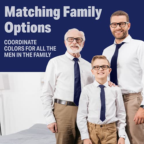 Luther Pike Seattle Handmade Self Tie Ties For Boys Woven Boys Navy Blue Ties: Neckties For Kids Wedding Graduation thumb #5